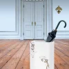 Portaombrelli Moderno Elegante in Legno Scuro o Bianco con Decori - Poesia