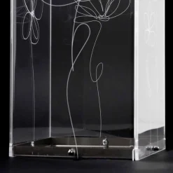 Portaombrelli Plastica Trasparente con Foglie Stilizzate Incise - Florino