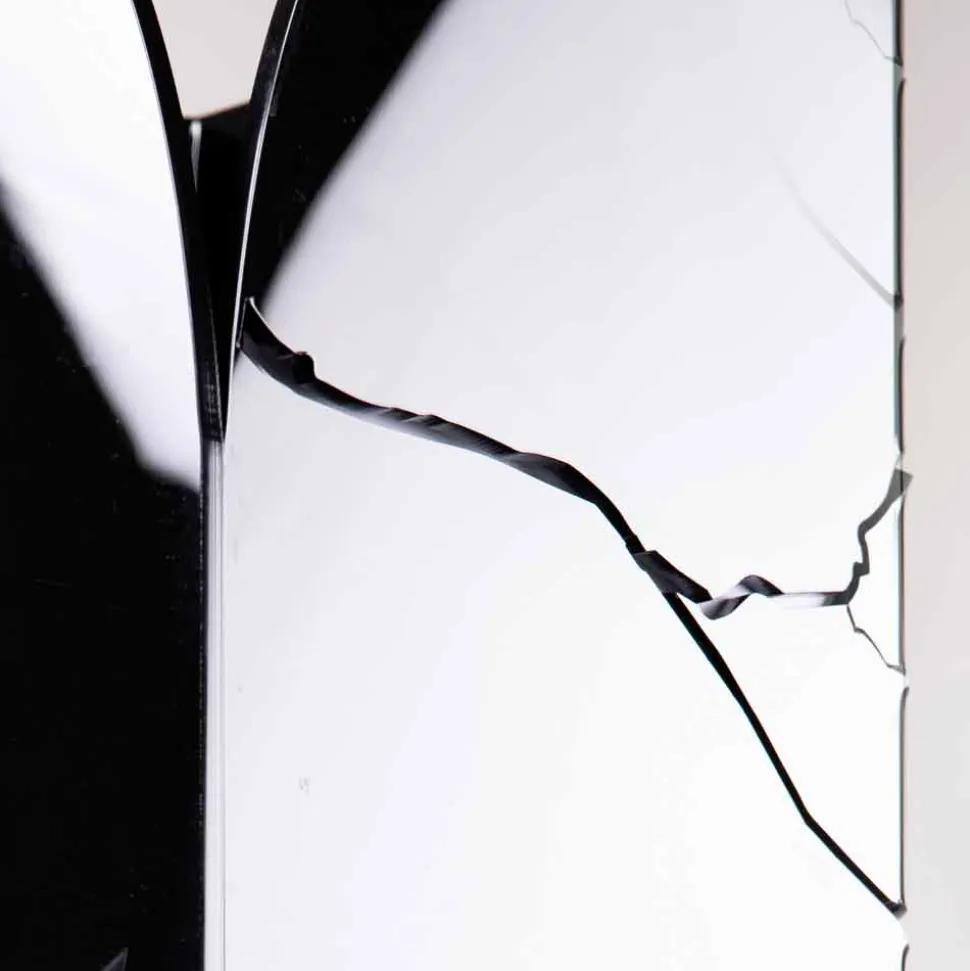 Portaombrelli Plexiglass Nero con Incisioni e Decori 3D, Design Moderno - Farfo