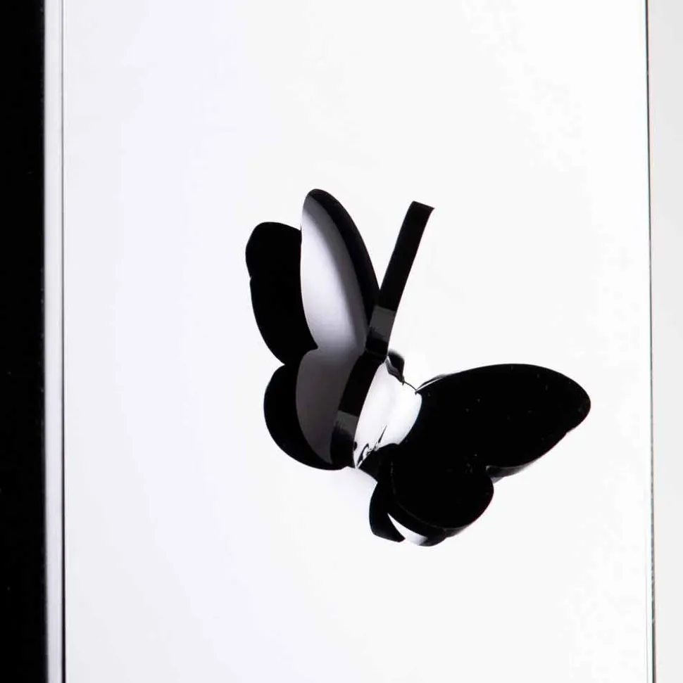 Portaombrelli Plexiglass Nero con Incisioni e Decori 3D, Design Moderno - Farfo