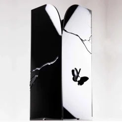 Portaombrelli Plexiglass Nero con Incisioni e Decori 3D, Design Moderno - Farfo