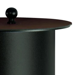 Porta Pellet Cilindrico con Coperchio in Diverse Finiture Made in Italy - Fenicottero