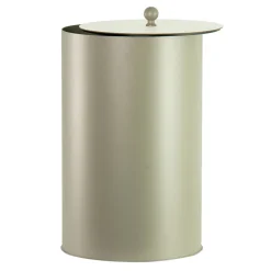 Porta Pellet Cilindrico con Coperchio in Diverse Finiture Made in Italy - Fenicottero