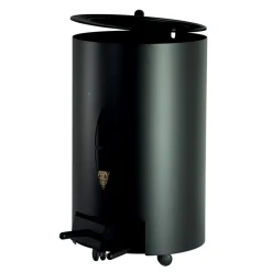 Porta Pellet con Coperchio, Scopetta e Paletta Made in Italy - Cacatua