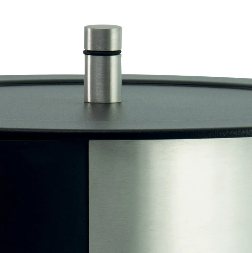 Porta Pellet con Ruote e Coperchio Realizzato in Metallo Made in Italy - Cicogna