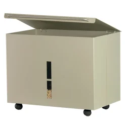 Porta Pellet in Metallo con Ruote e Coperchio Made in Italy - Gazza