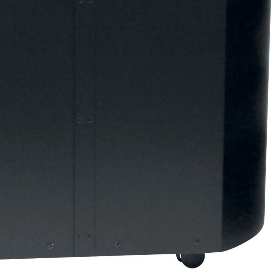 Porta Pellet in Metallo con Ruote e Coperchio in Legno Made in Italy - Bisonte
