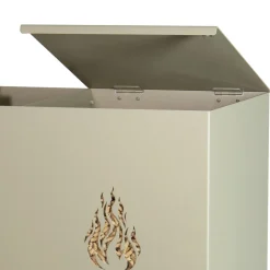 Porta Pellet Rettangolare in Metallo con 4 Ruote Made in Italy - Aquila