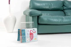 Portariviste di Design in Plexiglass Nero o Trasparente Made in Italy – Omar