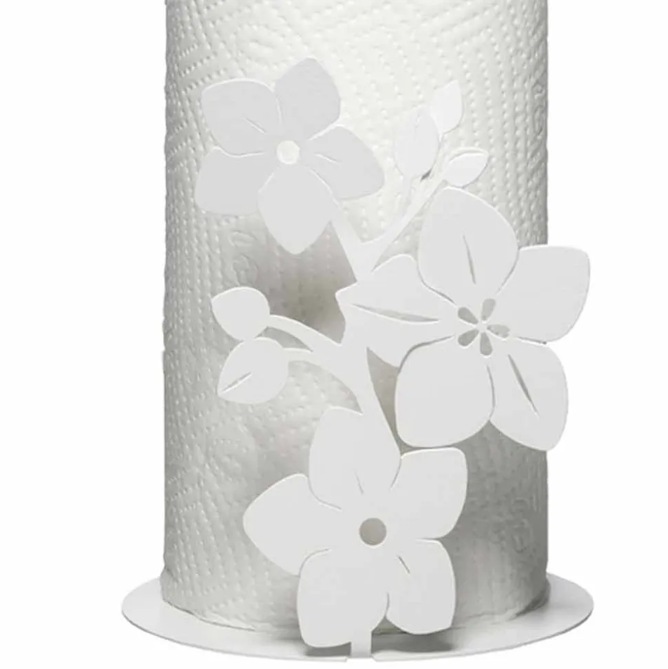 Portarotolo da Cucina a Fiori di Design Moderno in Ferro Made in Italy – Marken