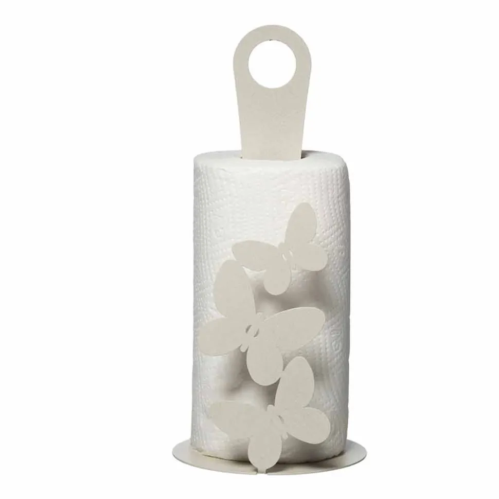 Portarotolo da Cucina Moderno Fatto a Mano in Ferro, Made in Italy – Leida