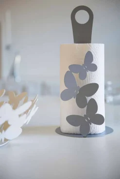 Portarotolo da Cucina Moderno Fatto a Mano in Ferro, Made in Italy – Leida
