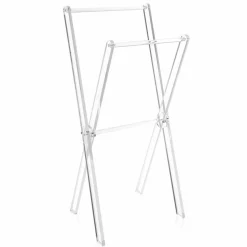 Portasciugamani da Terra Design in Plexiglass Trasparente o con Legno - Stendio