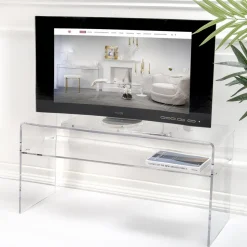 Porta Tv da Soggiorno in Plexiglass Trasparente Made in Italy - Giuliette