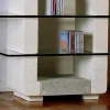 Porta Tv hi-fi in Pietra di Vicenza e cristalli, scolpito a mano Xeni