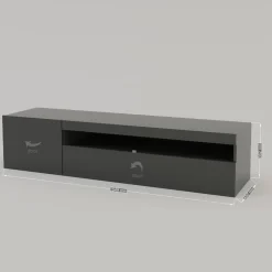 Porta Tv in Legno da Soggiorno Design Italiano con Vano a Giorno - Suzana