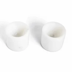 Portauovo di Design in Marmo Bianco di Carrara Made in Italy, 2 Pezzi - Picca