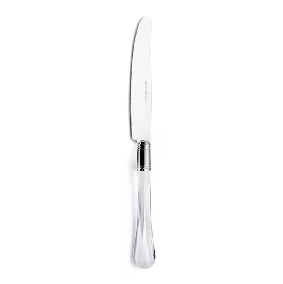 Posate Acciaio Inox Lucido e Manico in Acrilico Trasparente 24 Pz - Brilli