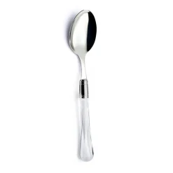 Posate Acciaio Inox Lucido e Manico in Acrilico Trasparente 24 Pz - Brilli