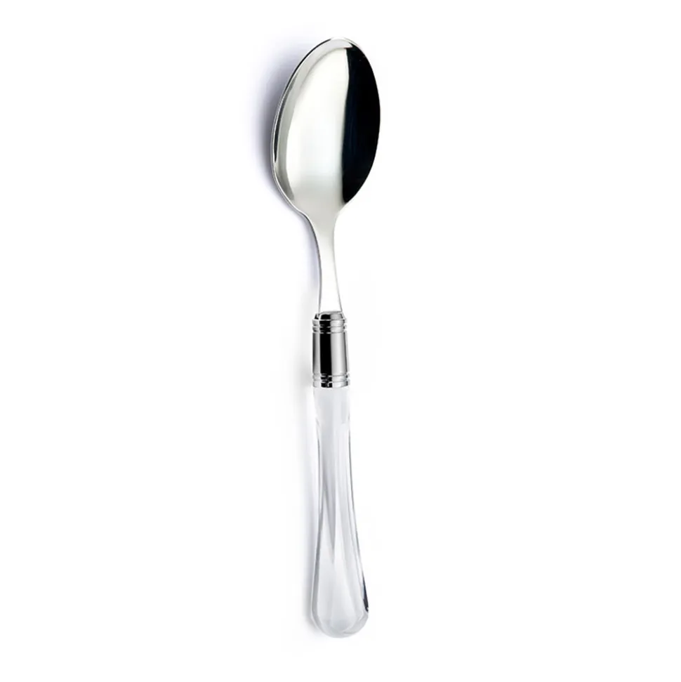 Posate Acciaio Inox Lucido e Manico in Acrilico Trasparente 24 Pz - Brilli