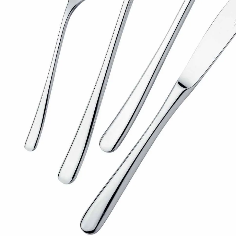 Posate da Tavola in Acciaio Inox Lucido Design Moderno Lusso 24 Pezzi - Bijou
