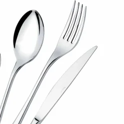 Posate da Tavola in Acciaio Inox Lucido Design Moderno Lusso 24 Pezzi - Bijou