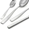 Posate in Acciaio Inox Lucido con Decoro Geometrico a Laser 24 Pz - Rupeo
