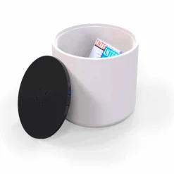 Pouf Contenitore/Tavolino Design Button Made in Italy