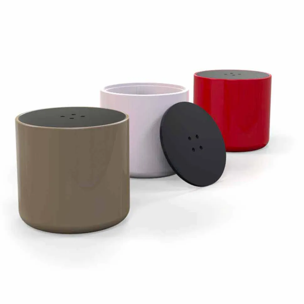 Pouf Contenitore/Tavolino Design Button Made in Italy