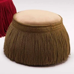 Pouf imbottito da salotto design classico di lusso diametro 60cm,Simon