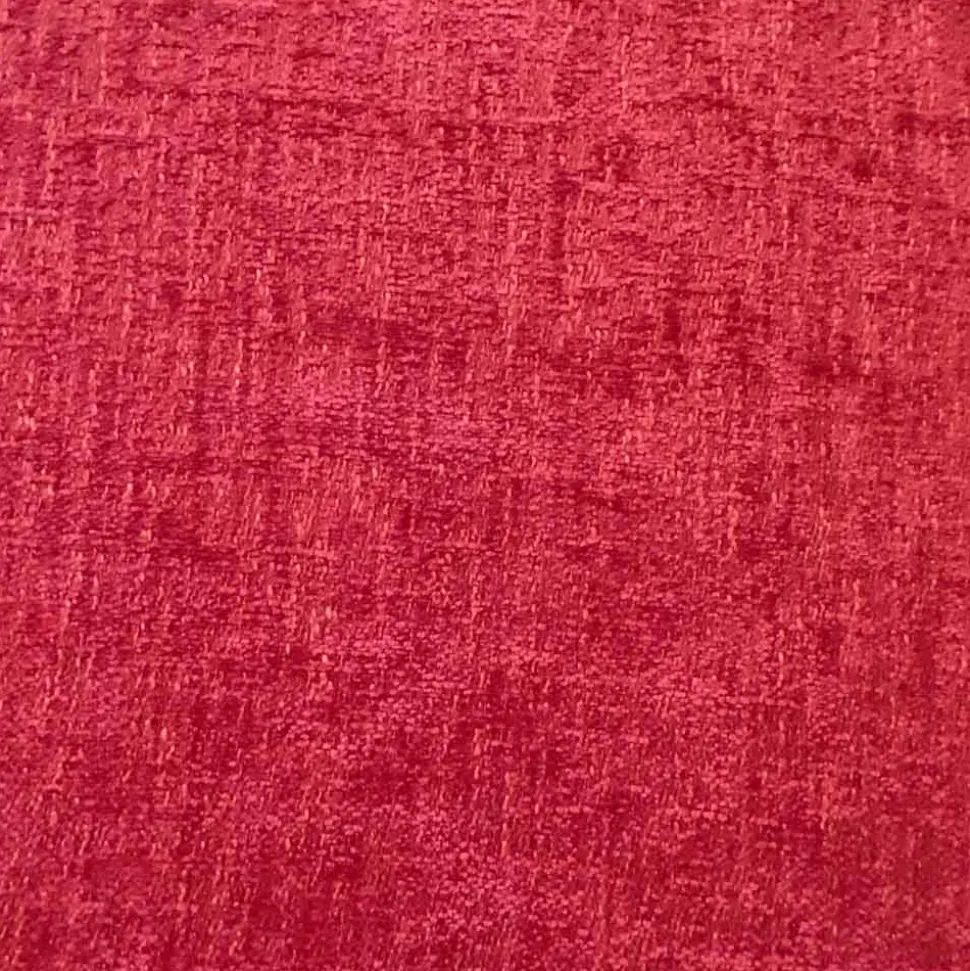 Pouf Ottomano Rotondo da Salotto in Ciniglia Colorata 3 Dimensioni - Evelyne