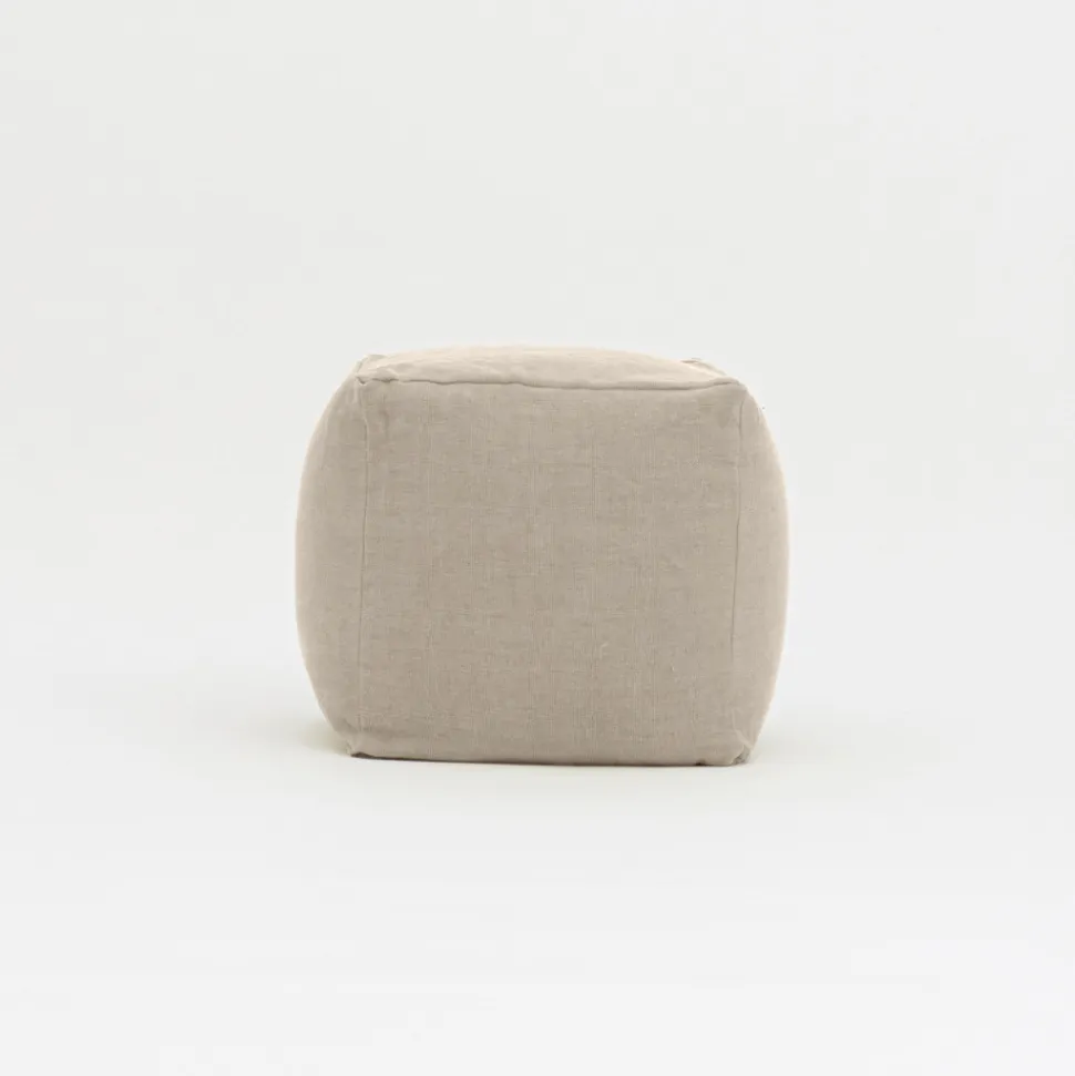 Pouf per il Giardino in Tessuto Outdoor Color Melange Beige - Maestrale