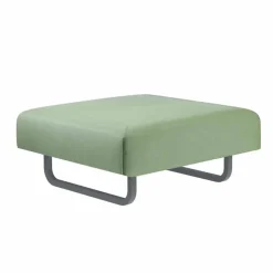 Pouf Quadrato da Esterno di Design in Metallo e Tessuto Made in Italy - Selia