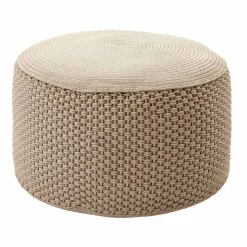 Pouf Rotondo da Giardino in Polipropilene in 3 Colori Made in Italy - Francisco