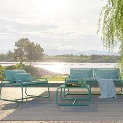 Pouf Tavolino per il Giardino Design in Metallo Colorato Made in Italy - Karol