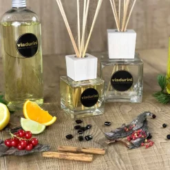 Profumatore Ambiente Fragranza Ambrata 500 ml con Bastoncini - Sassidimatera
