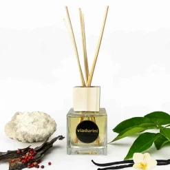Profumatore Ambiente Fragranza Ambrata 200 ml con Bastoncini - Sassidimatera