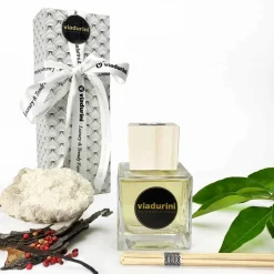 Profumatore Ambiente Fragranza Ambrata 200 ml con Bastoncini - Sassidimatera