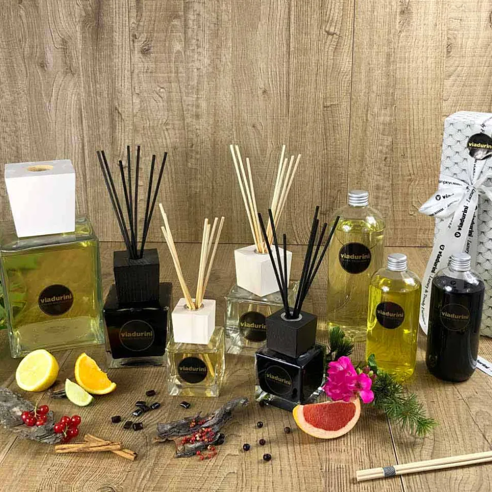 Profumatore Ambiente Mandarino e Cannella 500 ml con Bastoncini - Lamaddalena