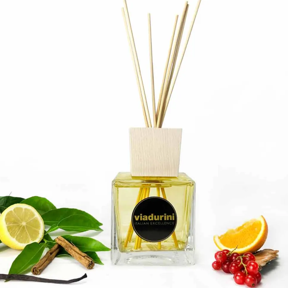 Profumatore Ambiente Mandarino e Cannella 500 ml con Bastoncini - Lamaddalena