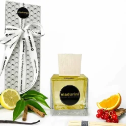 Profumatore Ambiente Mandarino e Cannella 500 ml con Bastoncini - Lamaddalena
