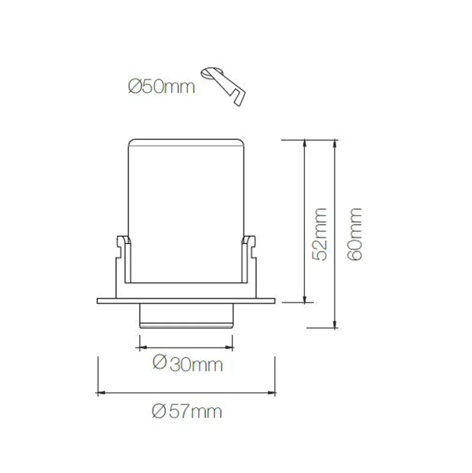 Proiettore a Led Plafoniera Orientabile in Alluminio 4 Pezzi - Etrusca