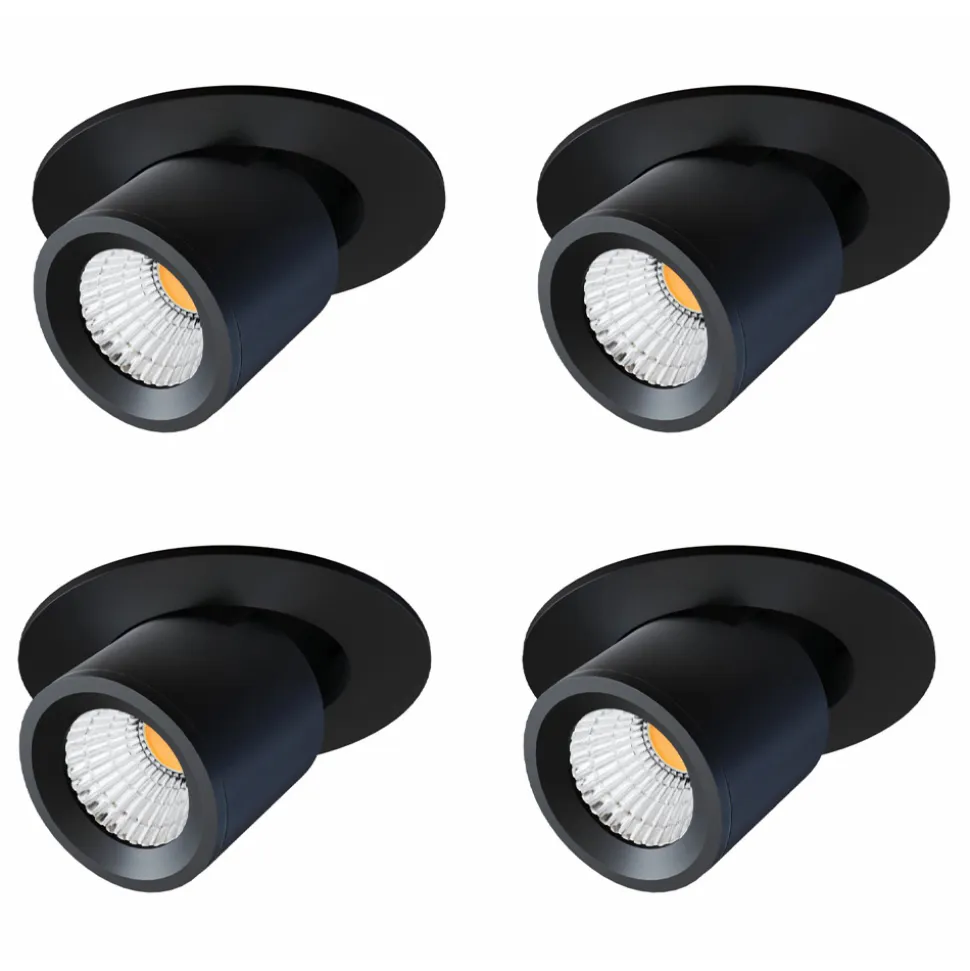 Proiettore a Led Plafoniera Orientabile in Alluminio 4 Pezzi - Etrusca