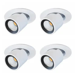 Proiettore a Led Plafoniera Orientabile in Alluminio 4 Pezzi - Etrusca
