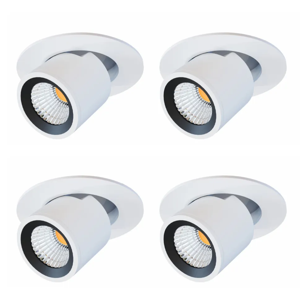 Proiettore a Led Plafoniera Orientabile in Alluminio 4 Pezzi - Etrusca