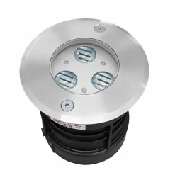 Proiettore, Faretto Rotondo con Led da Esterno in Acciaio Inox - Dakota