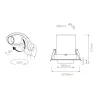 Proiettore Led Plafoniera Orientabile da Interno in Alluminio - Etrusca