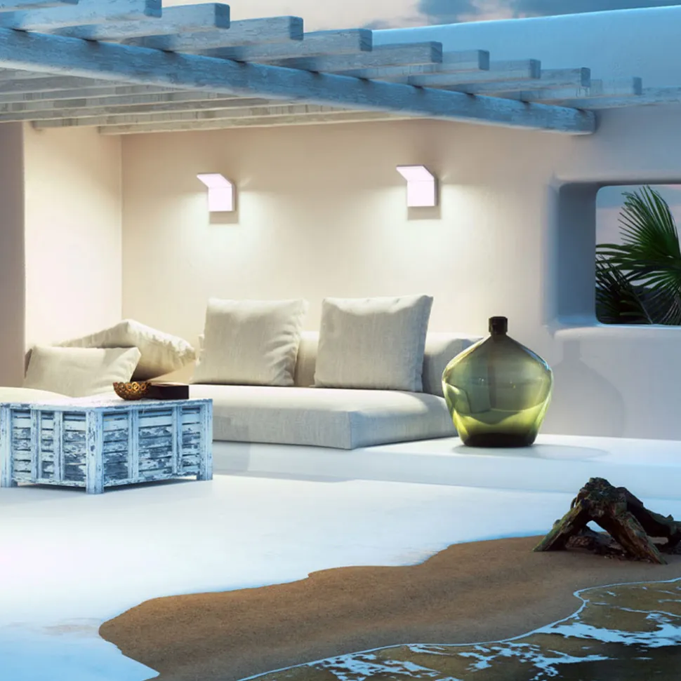Proiettore LED 18W Applique da Esterno in Alluminio Bianco o Nero - Nerea