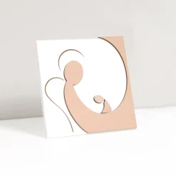 Quadretto che Raffigura l'Angelo della Mamma Inciso a Laser Made in Italy - Augustina