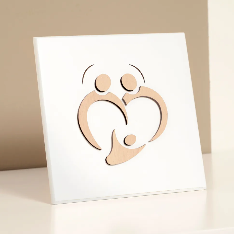 Quadretto della Sacra Famiglia con Incisione Laser Made in Italy - Zuleika